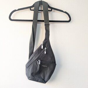 Baggallini Gray Sling Travel Hiking Biking Bag